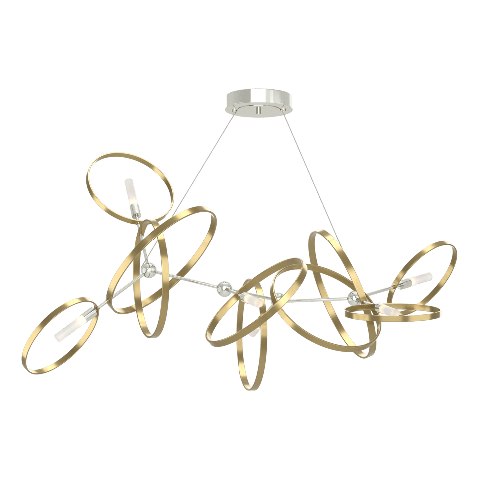 Celesse Pendant Light by Hubbardton Forge, Adjustable 35"-85", Dimmable, Multiple Finishes