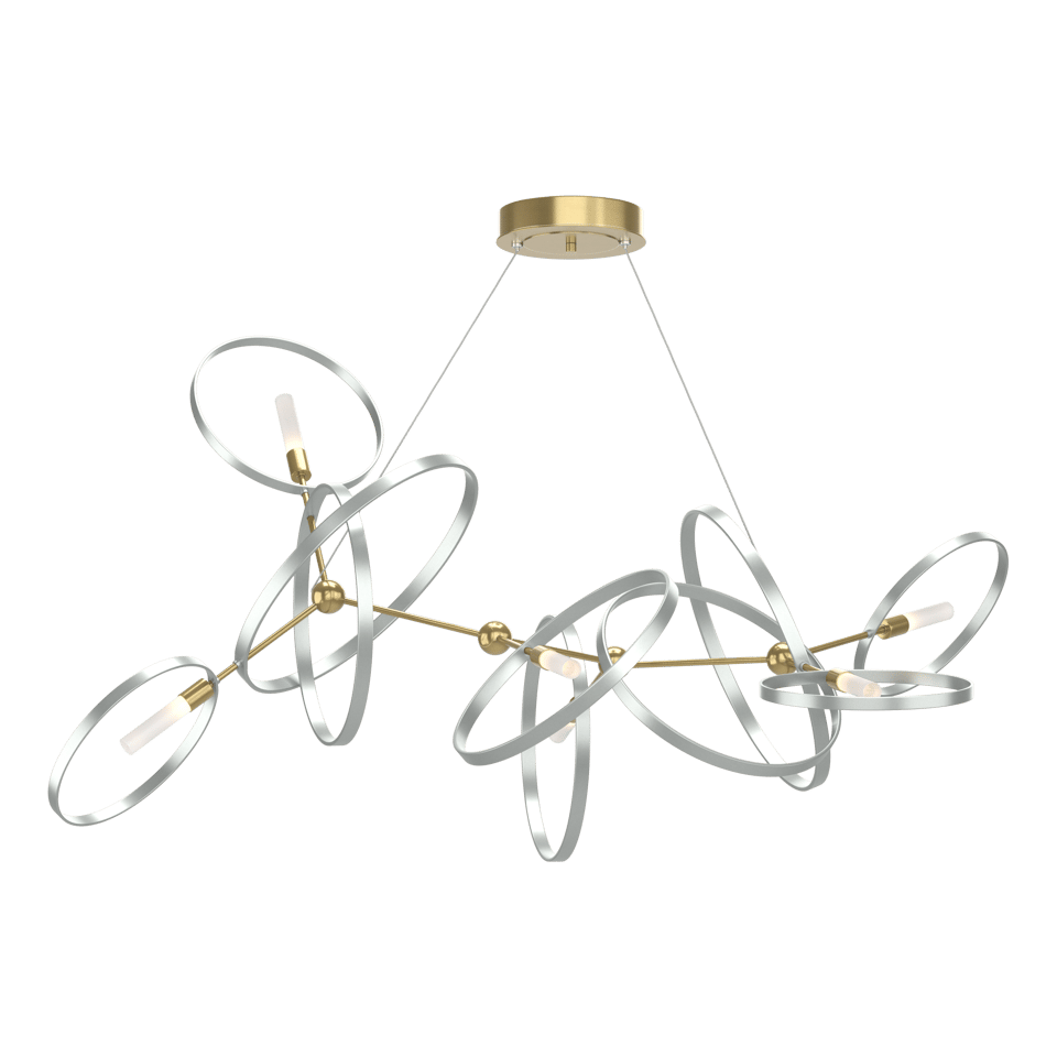 Celesse Pendant Light by Hubbardton Forge, Adjustable 35"-85", Dimmable, Multiple Finishes