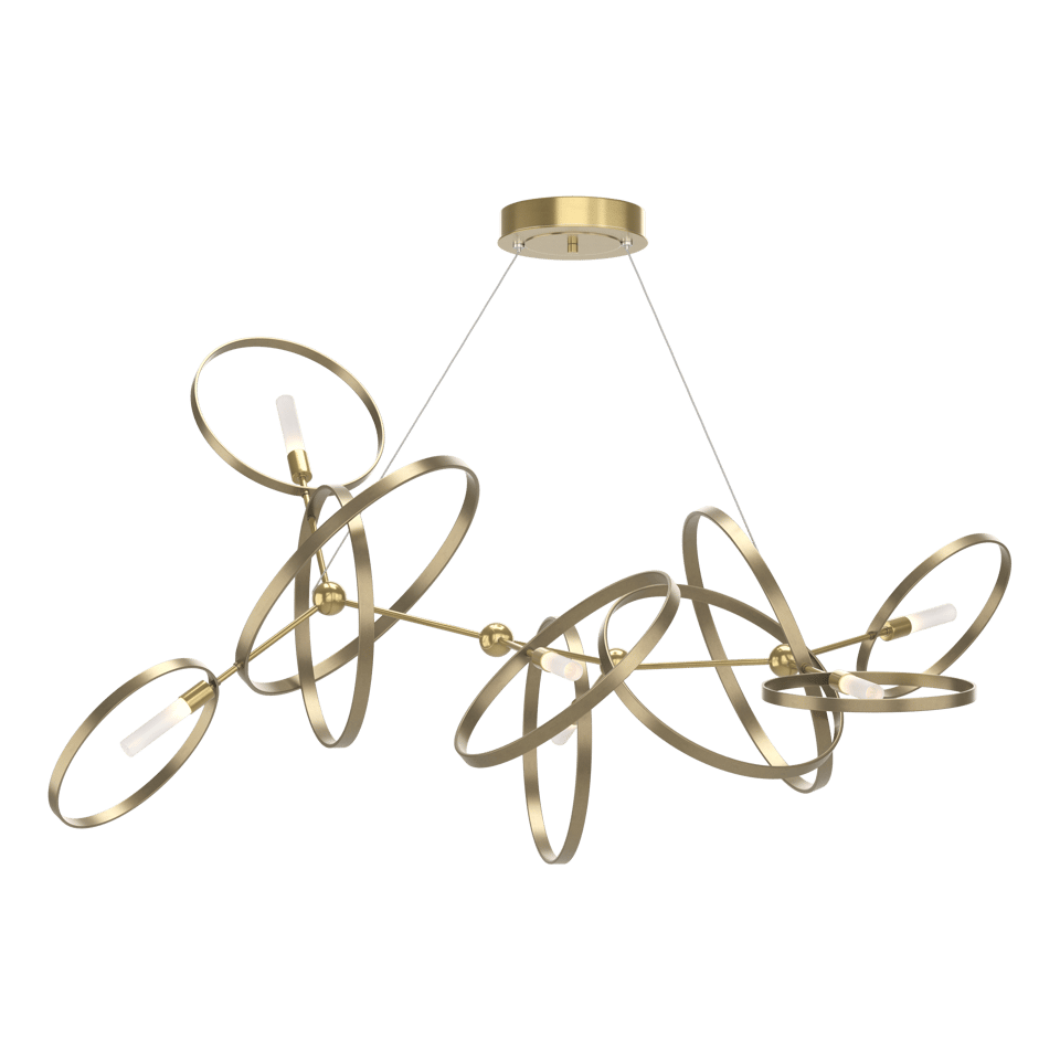 Celesse Pendant Light by Hubbardton Forge, Adjustable 35"-85", Dimmable, Multiple Finishes