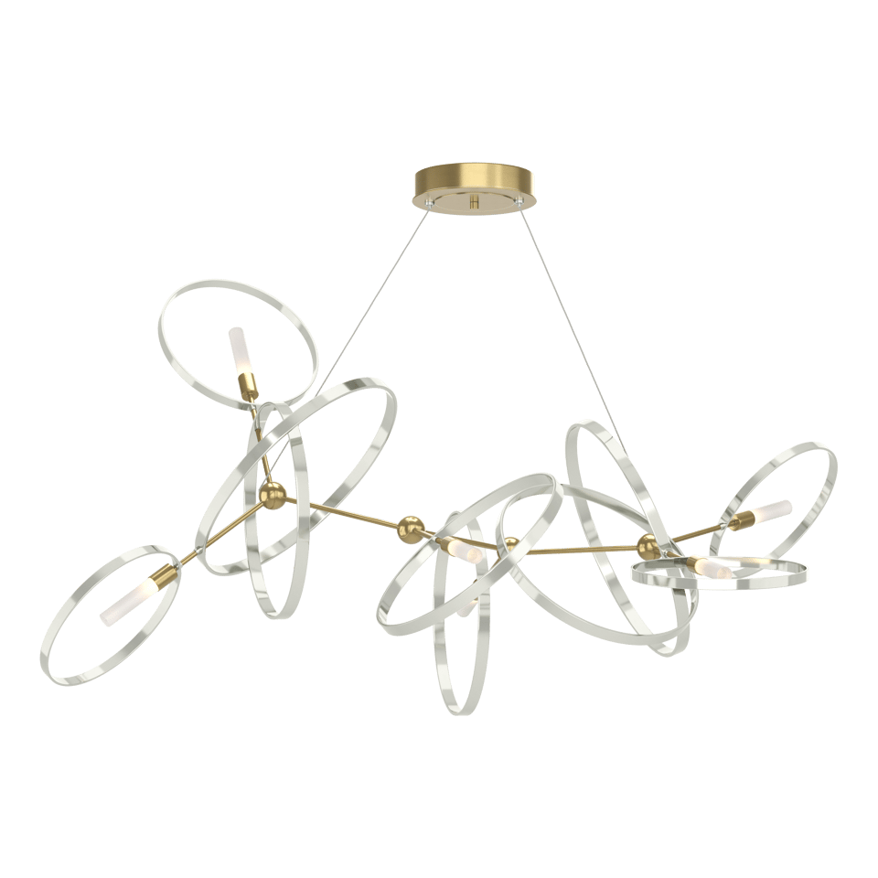 Celesse Pendant Light by Hubbardton Forge, Adjustable 35"-85", Dimmable, Multiple Finishes