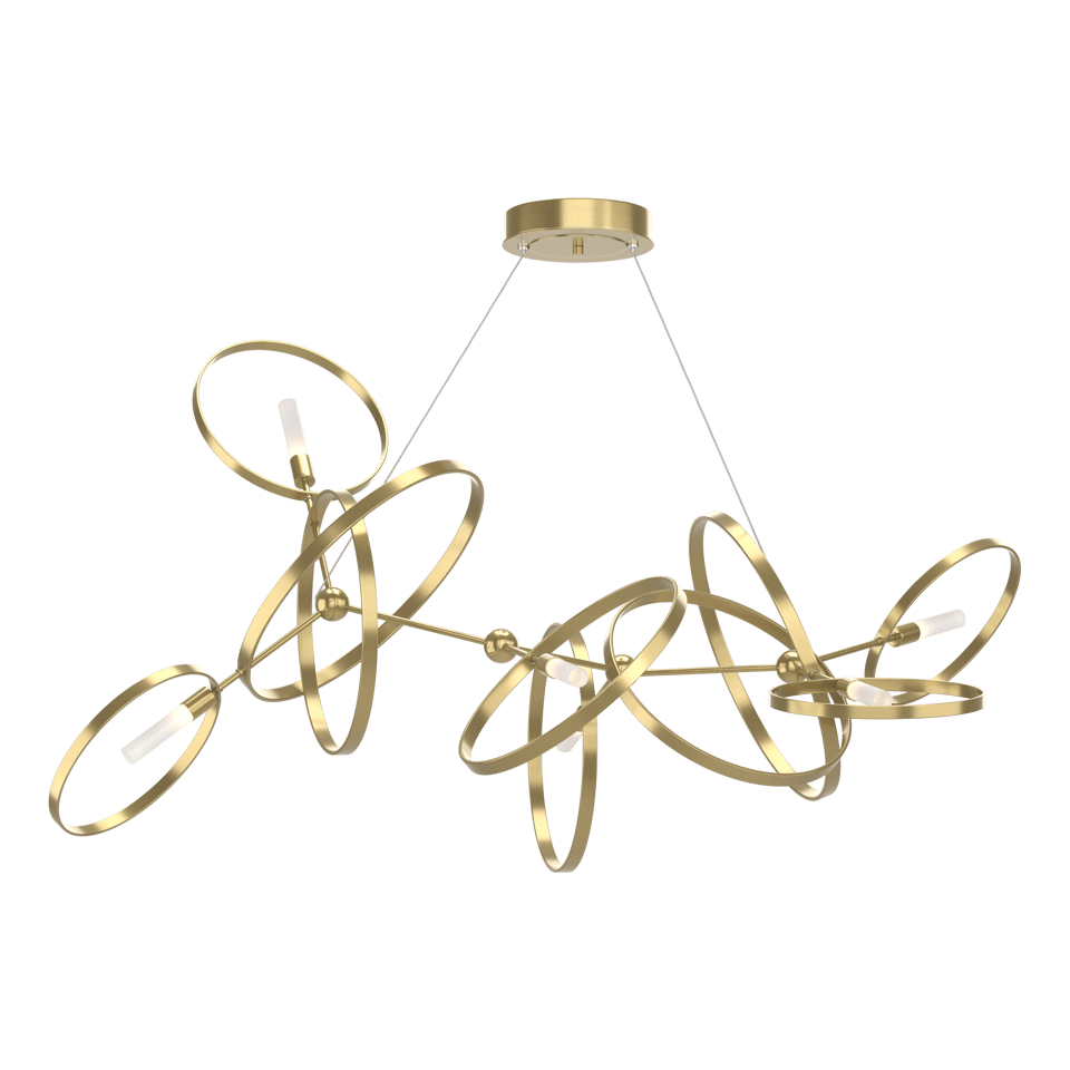 Celesse Pendant Light by Hubbardton Forge, Adjustable 35"-85", Dimmable, Multiple Finishes