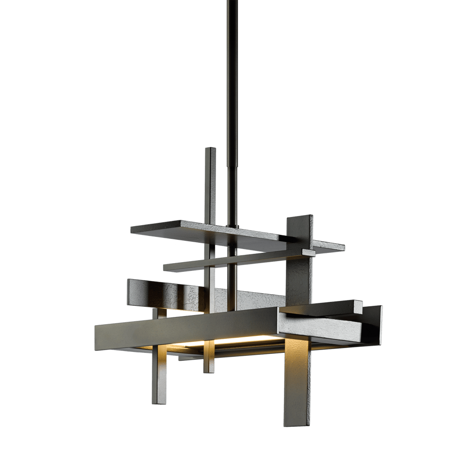 Hubbardton Forge Planar Small LED Pendant Light, 23W Dimmable, 3000K Warm Glow, Adjustable Height