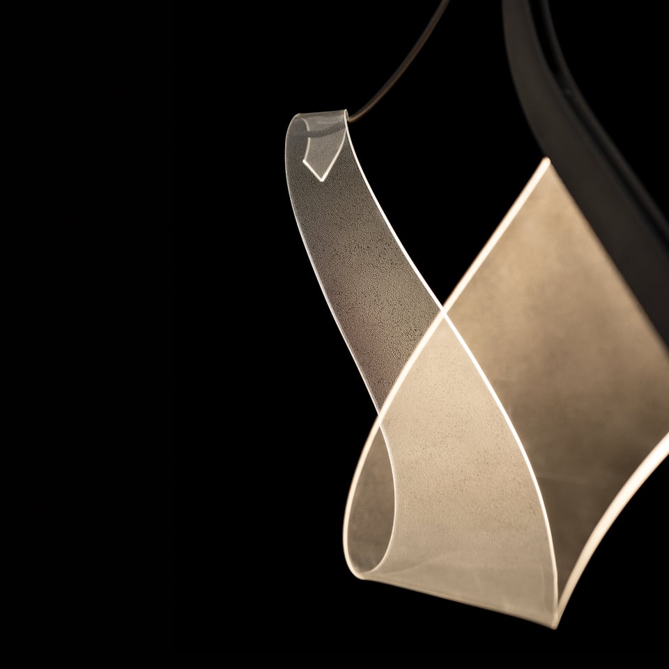 Hubbardton Forge Sling Pendant Light Fixture, Energy Efficient LED, Customizable Finish Options