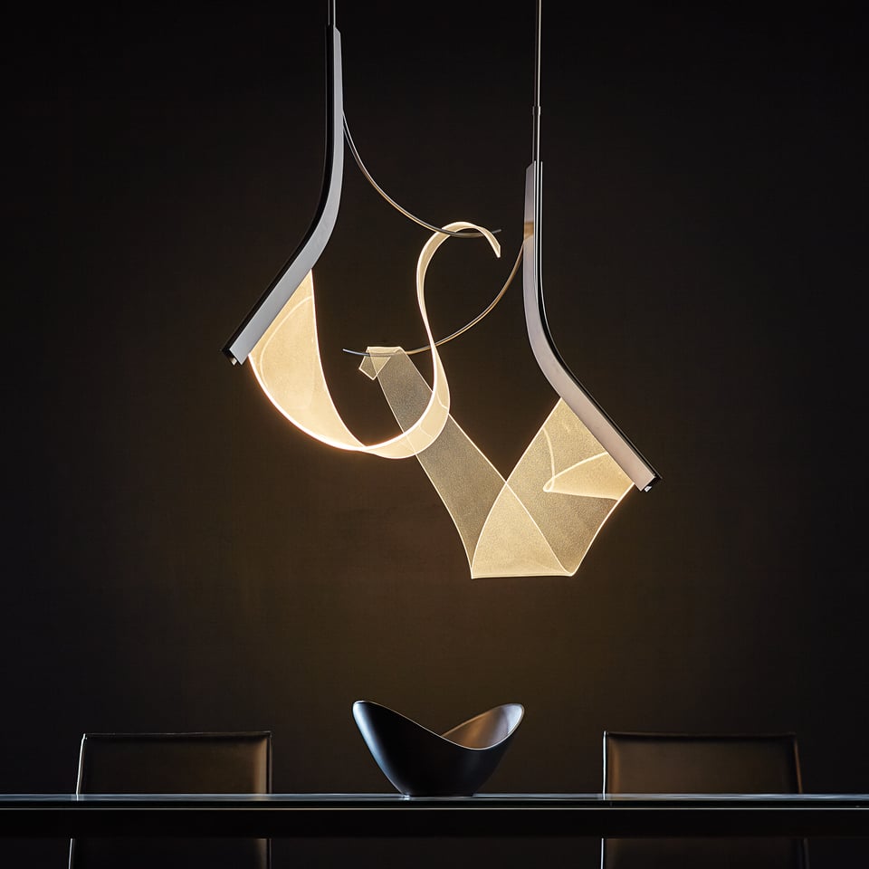 Hubbardton Forge Sling Pendant Light Fixture, Energy Efficient LED, Customizable Finish Options