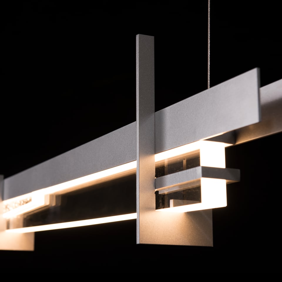 Hubbardton Forge Tenon LED Pendant Light, 25W Energy Efficient, 1150 Lumens, Dimmable, Glass Shade