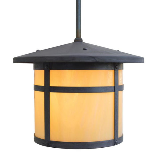 14″ Berkeley Stem Hung Pendant - BSH-14OF-MB - Mission Brown by Arroyo Craftsman