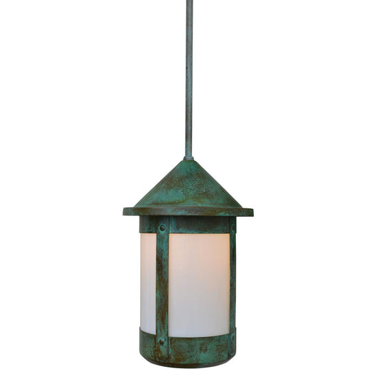 14″ Berkeley Tall-Long Body Stem Hung Pendant - BSH-14TLWO-VP - Verdigris Patina by Arroyo Craftsman