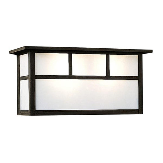 14″ Huntington Short Body Sconce With Double T-Bar Overlay - HS-14SDTWO-BZ - Bronze by Arroyo Craftsman