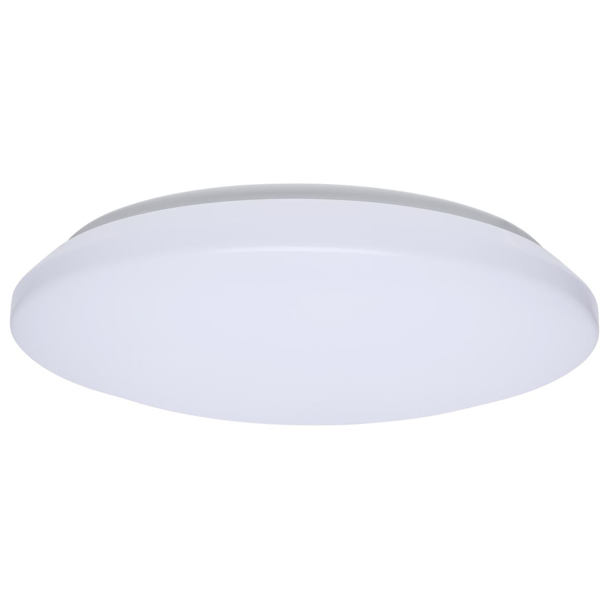 14 Inch LED Cloud Fixture with Sensor - 17 Watts - 27K/30K/35K/40K/50K CCT Selectable - Round Shape - White Finish - 120 Volt - Satco 62-1853