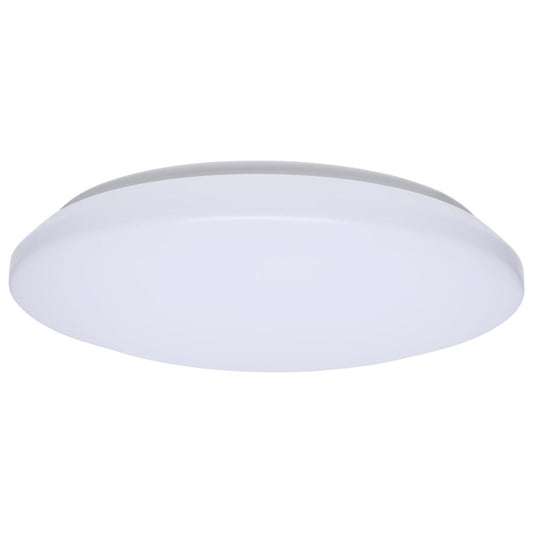14 Inch LED Cloud Fixture with Sensor - 17 Watts - 27K/30K/35K/40K/50K CCT Selectable - Round Shape - White Finish - 120 Volt - Satco 62-1853