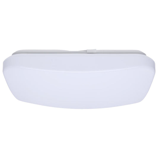 14 Inch LED Cloud Fixture with Sensor - 17 Watts - 27K/30K/35K/40K/50K CCT Selectable - Square Shape - White Finish - 120 Volt - Satco 62-1857