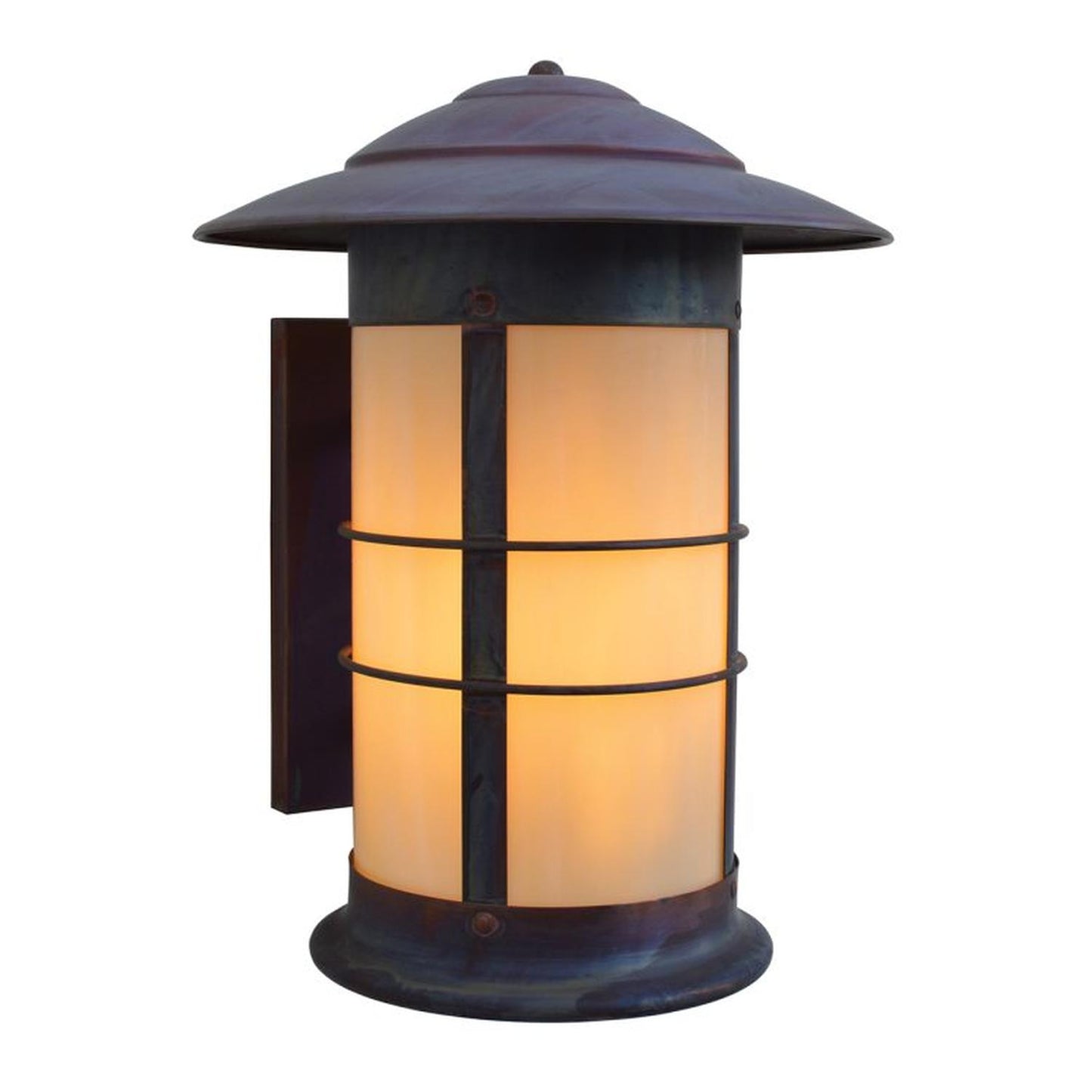 14″ Newport Long Body Sconce - NS-14LOF-RC - Raw Copper by Arroyo Craftsman