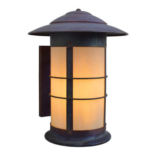 14″ Newport Long Body Sconce - NS-14LOF-RC - Raw Copper by Arroyo Craftsman