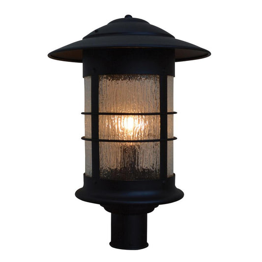 14″ Newport Post Mount Fixture - NP-14RM-BK - Satin Black by Arroyo Craftsman