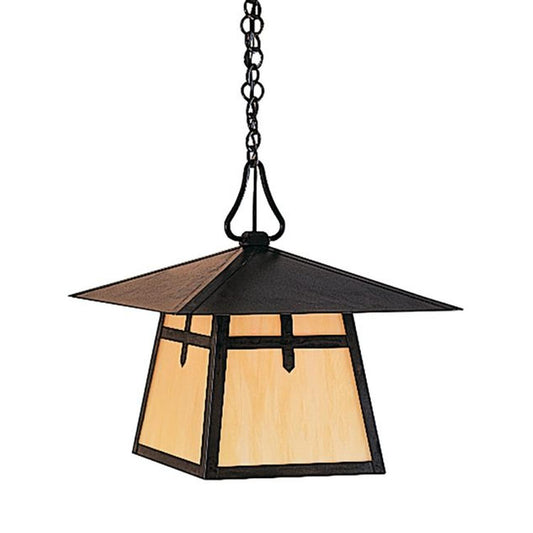 15″ Carmel Pendant With Dart Overlay - CH-15DTN-BZ - Bronze by Arroyo Craftsman