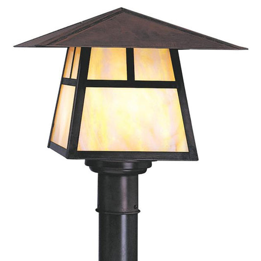 15″ Carmel Post Mount With T-Bar Overlay - CP-15TGW-BZ - Bronze by Arroyo Craftsman