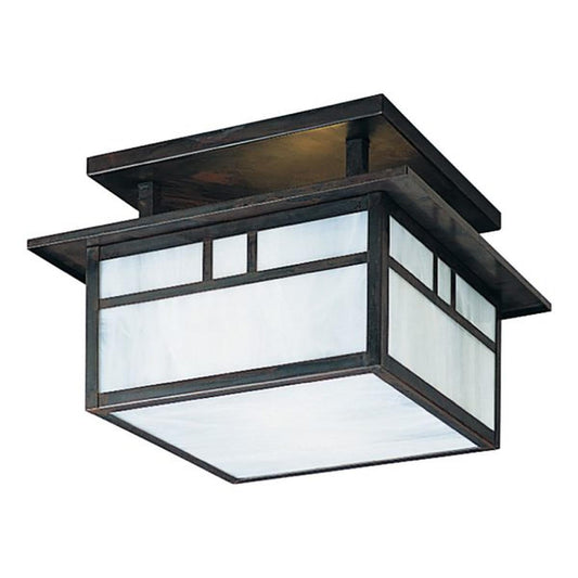 15″ Huntington Close To Ceiling Mount, Double T-Bar Overlay - HCM-15DTWO-BZ - Bronze by Arroyo Craftsman