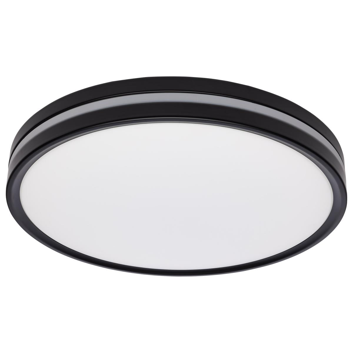 15 Inch Surface Mount with Night Light - 5 CCT Selectable - Matte Black Finish - Satco 62-1693