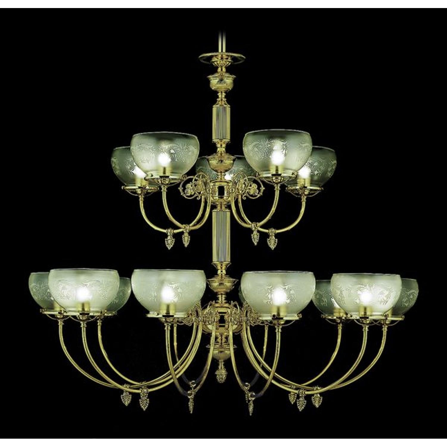 15-Light Polished Brass Chancery Foyer Chandelier - 7515 PB by Framburg