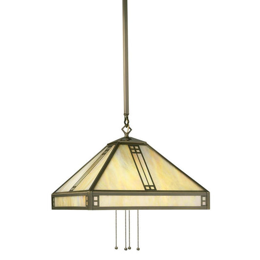 15″ Prairie Stem Hung Pendant - PSH-15GW-AB - Antique Brass by Arroyo Craftsman