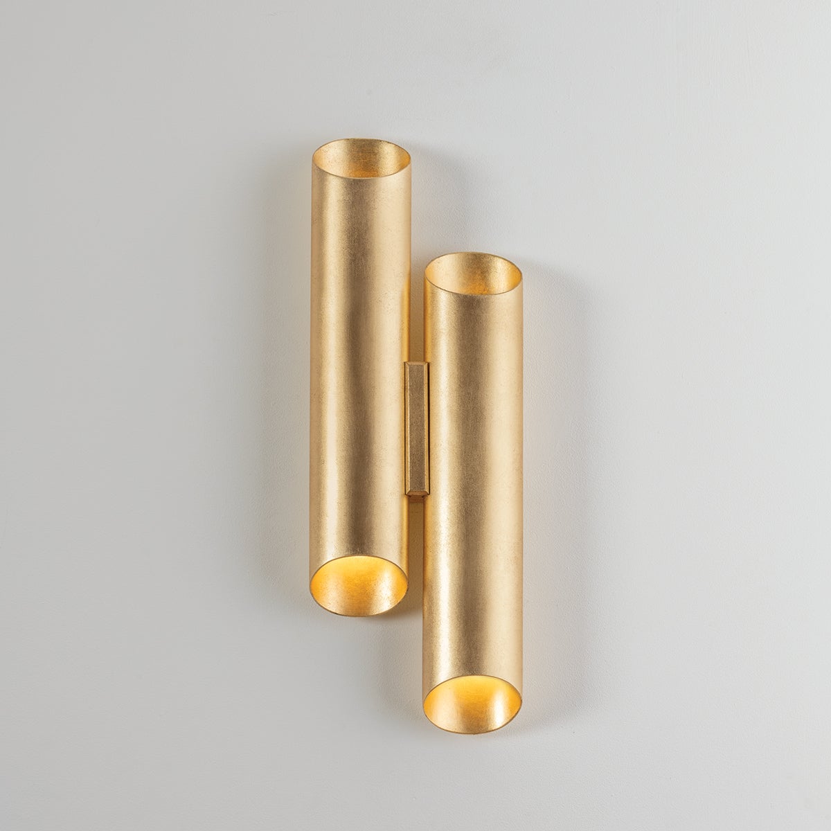 Rylane Sconce 21.5 Inches Tall – Vintage Gold Leaf Wall Light by Hudson Valley Lighting, Dimmable, UL Damp