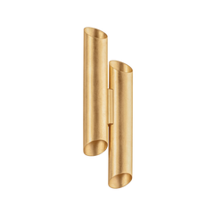 Rylane Sconce 21.5 Inches Tall – Vintage Gold Leaf Wall Light by Hudson Valley Lighting, Dimmable, UL Damp