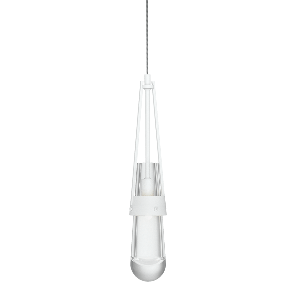 Link Clear Glass Low Voltage Mini Pendant Light with Adjustable Height by Hubbardton Forge