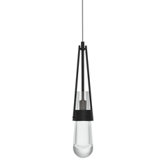 Link Clear Glass Low Voltage Mini Pendant Light with Adjustable Height by Hubbardton Forge