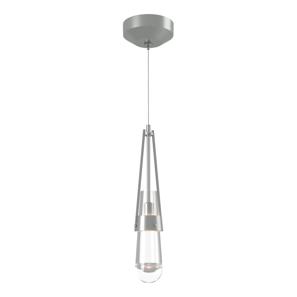 Link Clear Glass Low Voltage Mini Pendant Light with Adjustable Height by Hubbardton Forge