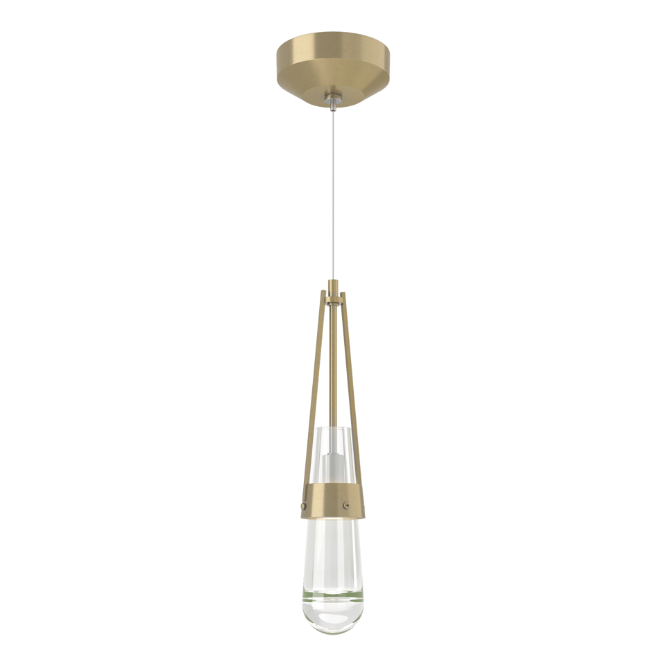 Link Clear Glass Low Voltage Mini Pendant Light with Adjustable Height by Hubbardton Forge