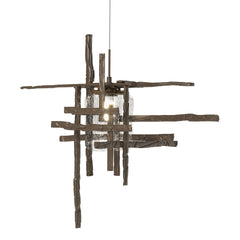 Tura Seeded Glass Low Voltage Mini Pendant Light by Hubbardton Forge, Dimmable, Multiple Finishes