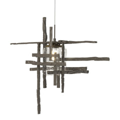 Tura Seeded Glass Low Voltage Mini Pendant Light by Hubbardton Forge, Dimmable, Multiple Finishes