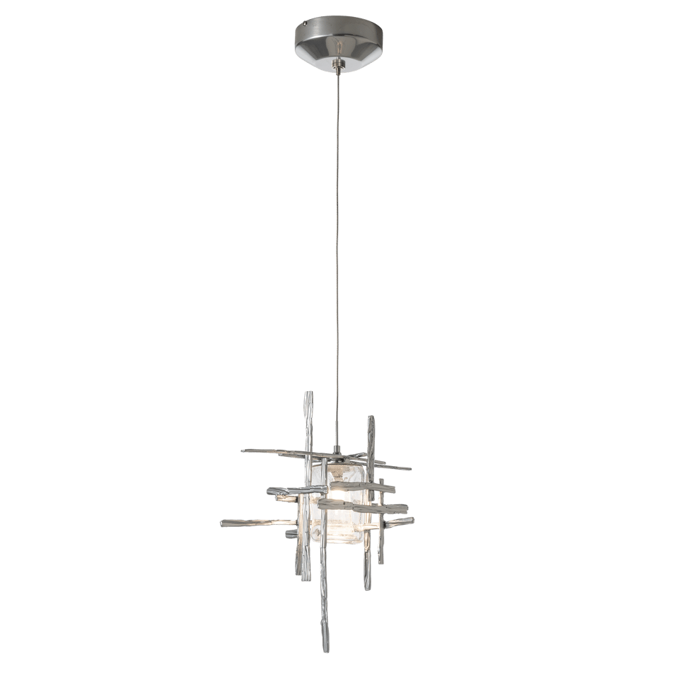 Tura Seeded Glass Low Voltage Mini Pendant Light by Hubbardton Forge, Dimmable, Multiple Finishes