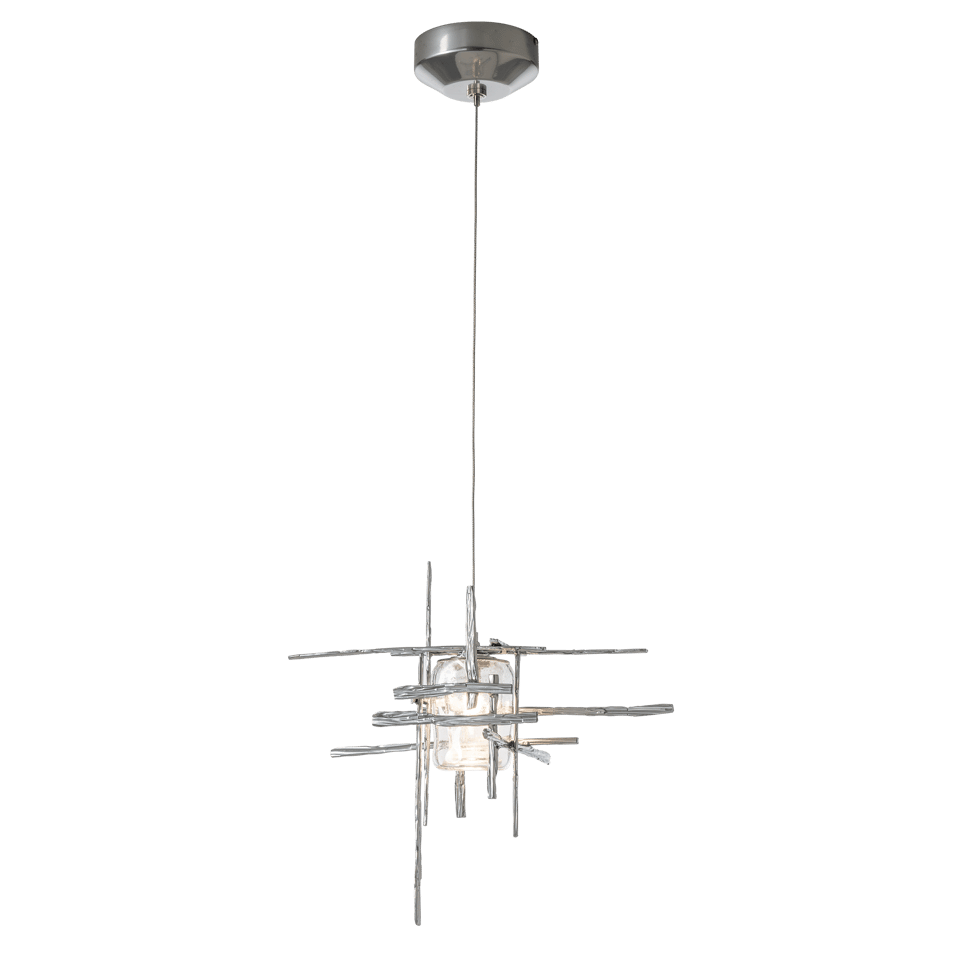 Tura Seeded Glass Low Voltage Mini Pendant Light by Hubbardton Forge, Dimmable, Multiple Finishes