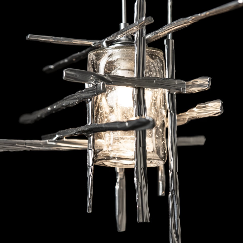 Tura Seeded Glass Low Voltage Mini Pendant Light by Hubbardton Forge, Dimmable, Multiple Finishes