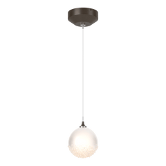 Fritz Globe 1-Light Mini Pendant by Hubbardton Forge - Dimmable, Frosted Glass, Multiple Finishes