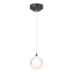 Fritz Globe 1-Light Mini Pendant by Hubbardton Forge - Dimmable, Frosted Glass, Multiple Finishes