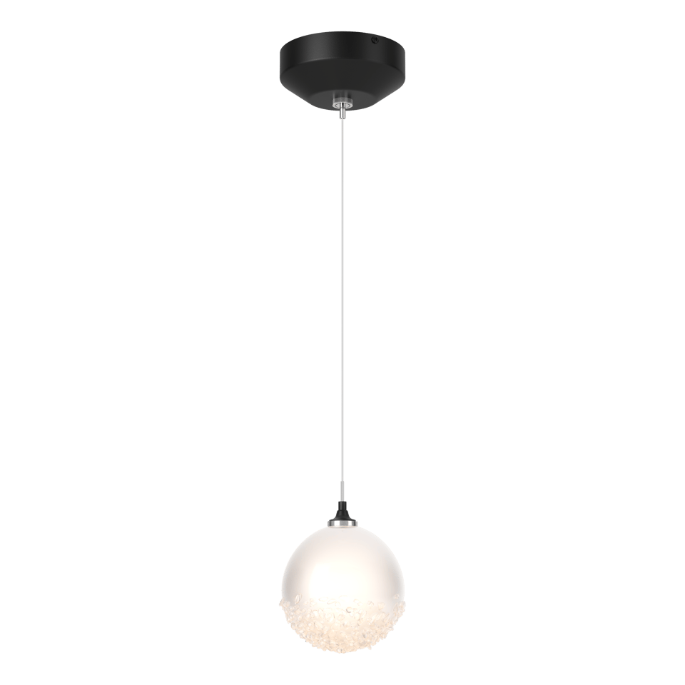 Fritz Globe 1-Light Mini Pendant by Hubbardton Forge - Dimmable, Frosted Glass, Multiple Finishes