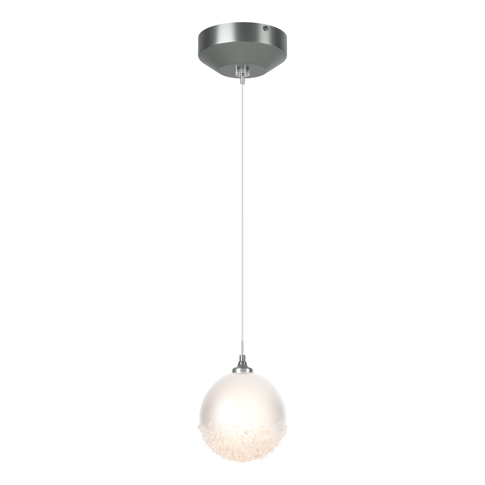 Fritz Globe 1-Light Mini Pendant by Hubbardton Forge - Dimmable, Frosted Glass, Multiple Finishes