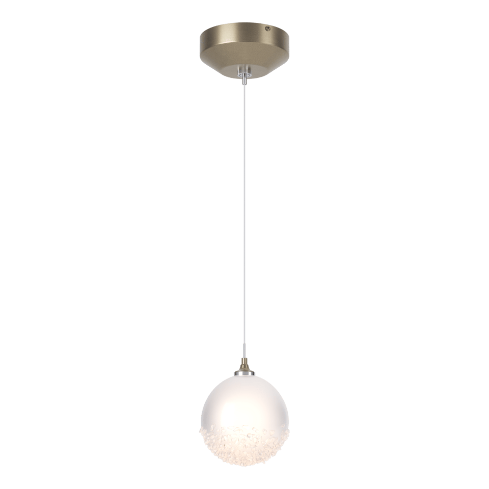 Fritz Globe 1-Light Mini Pendant by Hubbardton Forge - Dimmable, Frosted Glass, Multiple Finishes