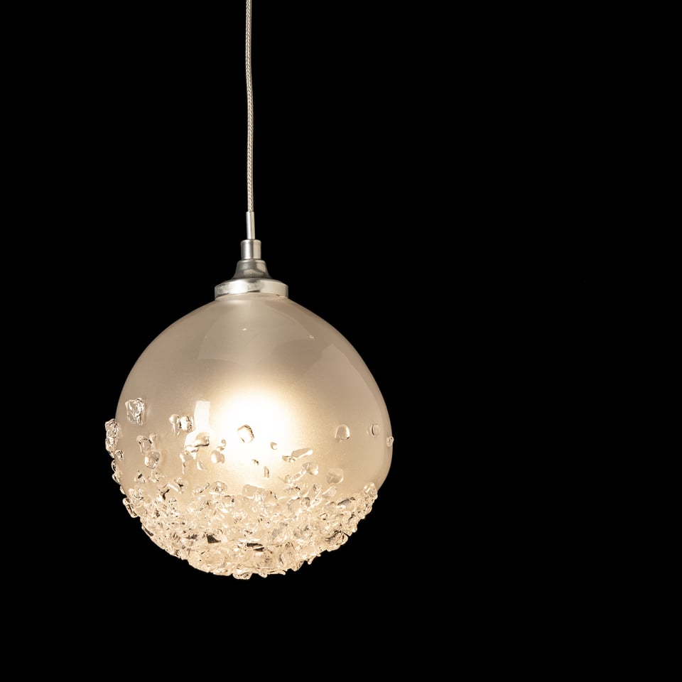 Fritz Globe 1-Light Mini Pendant by Hubbardton Forge - Dimmable, Frosted Glass, Multiple Finishes