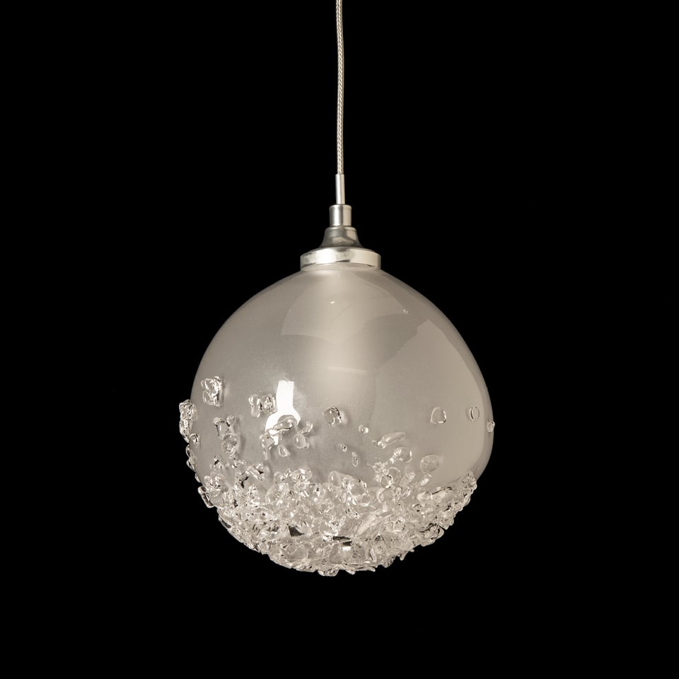 Fritz Globe 1-Light Mini Pendant by Hubbardton Forge - Dimmable, Frosted Glass, Multiple Finishes