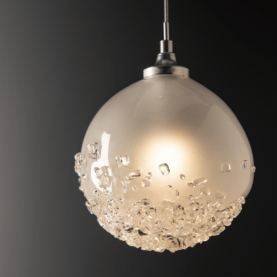Fritz Globe 1-Light Mini Pendant by Hubbardton Forge - Dimmable, Frosted Glass, Multiple Finishes
