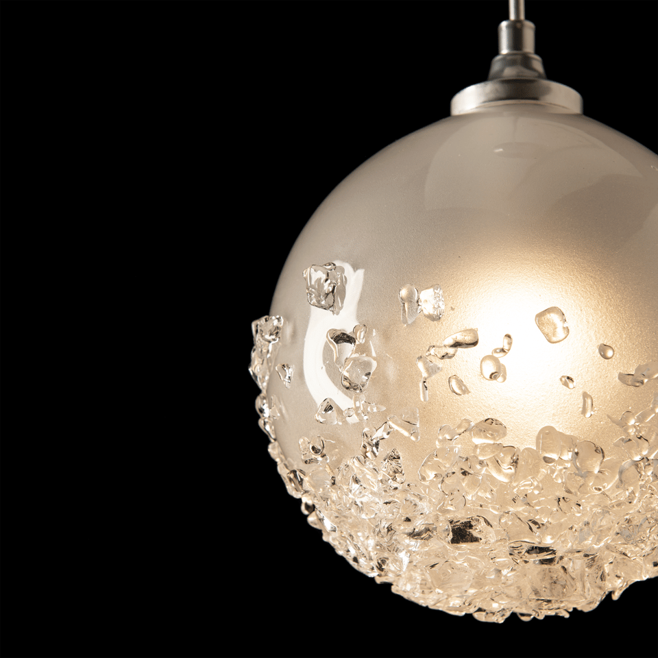Fritz Globe 1-Light Mini Pendant by Hubbardton Forge - Dimmable, Frosted Glass, Multiple Finishes