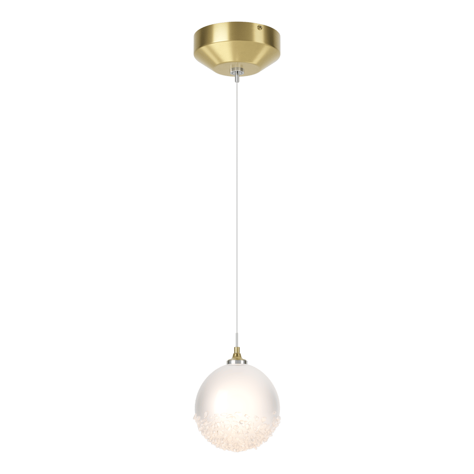 Fritz Globe 1-Light Mini Pendant by Hubbardton Forge - Dimmable, Frosted Glass, Multiple Finishes