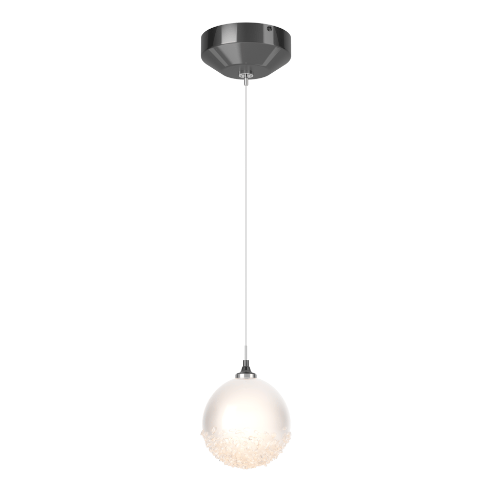 Fritz Globe 1-Light Mini Pendant by Hubbardton Forge - Dimmable, Frosted Glass, Multiple Finishes