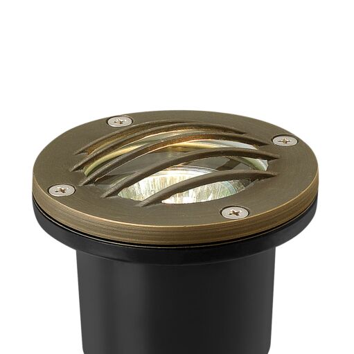 Hinkley Lighting Hardy Island Grill Top Well Light, 12V Brass in Matte Bronze, UL Wet-Rated, Dimmable