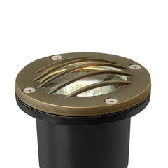 Hinkley Lighting Hardy Island Grill Top Well Light, 12V Brass in Matte Bronze, UL Wet-Rated, Dimmable