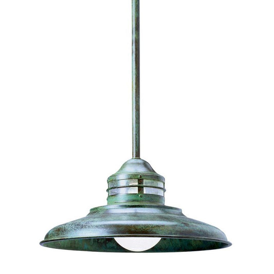 17″ Newport Stem Mount Pendant - NSH-17CS-VP - Verdigris Patina by Arroyo Craftsman