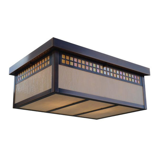 18″ Glasgow Flush Ceiling Mount - GCM-18GWC-AC - Antique Copper by Arroyo Craftsman